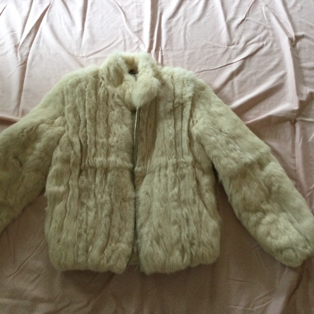 Genuine rabbit fur jacket